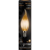 Светодиодная лампочка Gauss LED Filament Candle tailed E14 7 Вт 2700 К 104801107 - Превью изображения №2 — Интернет-магазин ПроЗаказ