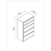 Комод Mio Tesoro Кастор 5 ящиков 2.03.02.070.3 (дуб сонома) - Превью изображения №4 — Интернет-магазин ПроЗаказ