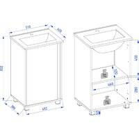  Lauter Тумба под умывальник Nika 49 (дуб эвок/черный) - Превью изображения №7 — Интернет-магазин ПроЗаказ