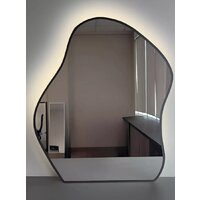 Зеркало EMZE 76x92 LED.CLOUD.UV.76.92.CHE.4K (черный с УФ-окантовкой и подсветкой) - Превью изображения №7 — Интернет-магазин ПроЗаказ
