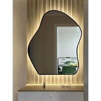Зеркало EMZE 76x92 LED.CLOUD.UV.76.92.CHE.4K (черный с УФ-окантовкой и подсветкой) - Превью изображения №2 — Интернет-магазин ПроЗаказ