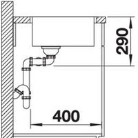 Кухонная мойка Blanco Andano 400/400-IF (без клапана-автомата) - Превью изображения №3 — Интернет-магазин ПроЗаказ