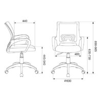 Офисное кресло Бюрократ CH-W695NLT (темно-серый) - Превью изображения №5 — Интернет-магазин ПроЗаказ