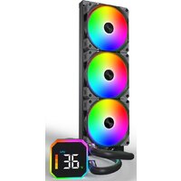 Система жидкостного охлаждения для процессора Montech HyperFlow Digital 360 (черный) - Превью изображения №2 — Интернет-магазин ПроЗаказ