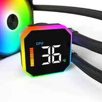 Система жидкостного охлаждения для процессора Montech HyperFlow Digital 360 (черный) - Превью изображения №5 — Интернет-магазин ПроЗаказ