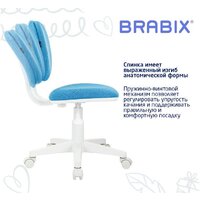 Компьютерное кресло Brabix Joy MG-204W без подлокотников 533012 (белый/голубой TW-55) - Превью изображения №5 — Интернет-магазин ПроЗаказ