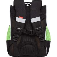 Школьный рюкзак Grizzly RAm-585-8 (черный/салатовый) - Превью изображения №2 — Интернет-магазин ПроЗаказ