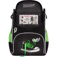 Школьный рюкзак Grizzly RAm-585-8 (черный/салатовый) - Превью изображения №3 — Интернет-магазин ПроЗаказ