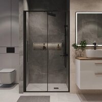 Душевая дверь Niagara 140x195 NG-84-14AB (черный матовый/прозрачное стекло) - Превью изображения №7 — Интернет-магазин ПроЗаказ