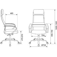 Офисное кресло Бюрократ CH-608SL/BLACK (черный) - Превью изображения №5 — Интернет-магазин ПроЗаказ