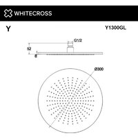 Верхний душ Whitecross Y1300GL (золото) - Превью изображения №2 — Интернет-магазин ПроЗаказ