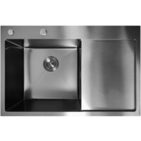 Кухонная мойка Stellar Decor S7850NB-L-D (нано черный) - Превью изображения №8 — Интернет-магазин ПроЗаказ