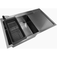 Кухонная мойка Stellar Decor S7850NB-L-D (нано черный) - Превью изображения №3 — Интернет-магазин ПроЗаказ