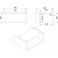  ЗОВ Тумба под умывальник Кито-2 2K80LW0MRMC-LDSPW (белый/тростник) - Превью изображения №11 — Интернет-магазин ПроЗаказ