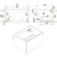  ЗОВ Тумба под умывальник Кито-2 2K80LW0MRMC-LDSPW (белый/тростник) - Превью изображения №10 — Интернет-магазин ПроЗаказ