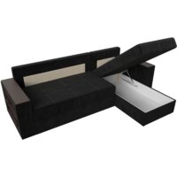 Угловой диван Лига диванов Дубай лайт правый 114153 (велюр черный) - Превью изображения №8 — Интернет-магазин ПроЗаказ