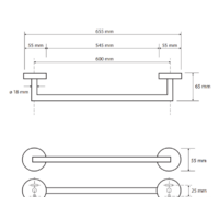 Держатель для полотенца Bemeta Dark 104204040 - Превью изображения №2 — Интернет-магазин ПроЗаказ
