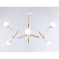 Подвесная люстра Ambrella light Traditional TR80485/6 WH/LW (белый/светлое дерево) - Превью изображения №3 — Интернет-магазин ПроЗаказ
