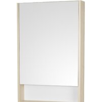 Акватон Шкаф с зеркалом Сканди 55 1A252102SDB20 (белый/дуб верона)