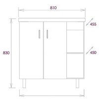  Onika Тумба под умывальник Тимбер 80.10 108045 - Превью изображения №4 — Интернет-магазин ПроЗаказ