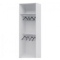 Шкаф распашной Неман мебель Отис МН-039-06 П2 (белый/графит) - Превью изображения №3 — Интернет-магазин ПроЗаказ