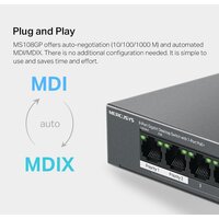 Неуправляемый коммутатор Mercusys MS108GP - Превью изображения №9 — Интернет-магазин ПроЗаказ