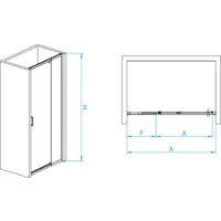 Душевая дверь RGW PA-008-B 350800812-14 110 (черный/прозрачное стекло) - Превью изображения №2 — Интернет-магазин ПроЗаказ