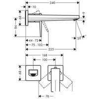 Смеситель Hansgrohe Metropol 32526340 - Превью изображения №2 — Интернет-магазин ПроЗаказ