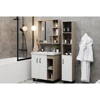  Onika Тумба под умывальник Тимбер 70.10 107056 (белый матовый/дуб сонома) - Превью изображения №2 — Интернет-магазин ПроЗаказ