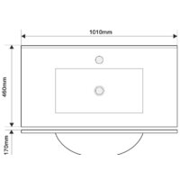  ЗОВ Тумба с умывальником Парма 100 P100LA0MWMC1A-OL100 (аттик/белый матовый/алюминий) - Превью изображения №5 — Интернет-магазин ПроЗаказ