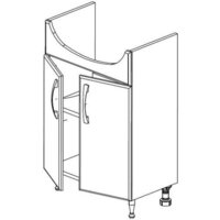  СанитаМебель Тумба под умывальник Камелия-61.13 Д2 (белый) - Превью изображения №2 — Интернет-магазин ПроЗаказ