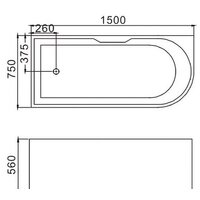Ванна Grossman GR-2201L 150x75 - Превью изображения №3 — Интернет-магазин ПроЗаказ