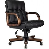 Бюрократ T-9932W-LOW-Eco (черный, экокожа)