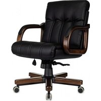 Офисное кресло Бюрократ T-9932W-LOW-Eco (черный, экокожа) - Превью изображения №3 — Интернет-магазин ПроЗаказ