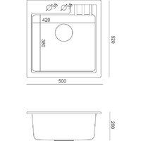 Кухонная мойка Quadron HCQP5052ST - Превью изображения №3 — Интернет-магазин ПроЗаказ