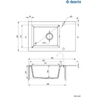 Кухонная мойка Deante Andante ZSN_GL1C - Превью изображения №2 — Интернет-магазин ПроЗаказ