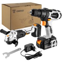 Deko DKCD20 Set 2 063-4204 (шуруповерт, болгарка, 2 АКБ)