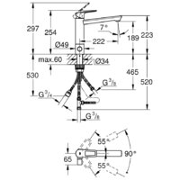 Смеситель Grohe Bauedge 31696000 - Превью изображения №2 — Интернет-магазин ПроЗаказ