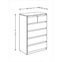 Комод Mio Tesoro Мальта 6 ящиков 80x121 2.05.02.100.1 (белый) - Превью изображения №5 — Интернет-магазин ПроЗаказ