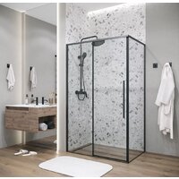 Душевая стенка Grossman Galaxy 90x195 200.K33.01.90.21.00 (черный матовый/стекло прозрачное) - Превью изображения №7 — Интернет-магазин ПроЗаказ