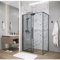 Душевая стенка Grossman Galaxy 90x195 200.K33.01.90.21.00 (черный матовый/стекло прозрачное) - Превью изображения №6 — Интернет-магазин ПроЗаказ