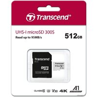 Карта памяти Transcend microSDXC 300S 512GB (с адаптером) - Превью изображения №3 — Интернет-магазин ПроЗаказ