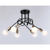 Люстра средней высоты Ambrella light Traditional TR80419/5 BK/GD (черный/золото) - Превью изображения №2 — Интернет-магазин ПроЗаказ
