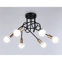 Люстра средней высоты Ambrella light Traditional TR80419/5 BK/GD (черный/золото) - Превью изображения №3 — Интернет-магазин ПроЗаказ