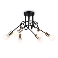 Люстра средней высоты Ambrella light Traditional TR80419/5 BK/GD (черный/золото) - Превью изображения №6 — Интернет-магазин ПроЗаказ