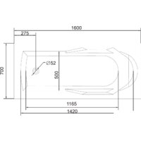 Ванна Cersanit Santana 160x70 - Превью изображения №3 — Интернет-магазин ПроЗаказ