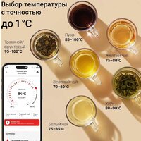 Электрический чайник Redmond (Редмонд) KG259S (черный/тонировка) - Превью изображения №4 — Интернет-магазин ПроЗаказ