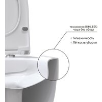 Унитаз подвесной Berges Wasserhaus Ego XL 54 с функцией биде, с сиденьем Slim SO - Превью изображения №6 — Интернет-магазин ПроЗаказ