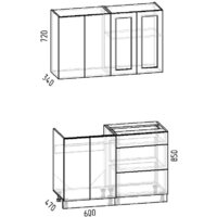 Готовая кухня Интермебель Лион-11 1.2м без столешницы (мята софт) - Превью изображения №6 — Интернет-магазин ПроЗаказ