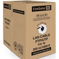 Кабель ExeGate FUTP4-C5e-CU-S24-OUT-PE-BK-305 FTP - Превью изображения №2 — Интернет-магазин ПроЗаказ